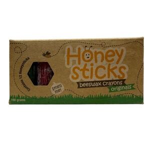 Honey sticks Beeswax Crayons Originals 12 Vibrant Colors Natural Handmade New